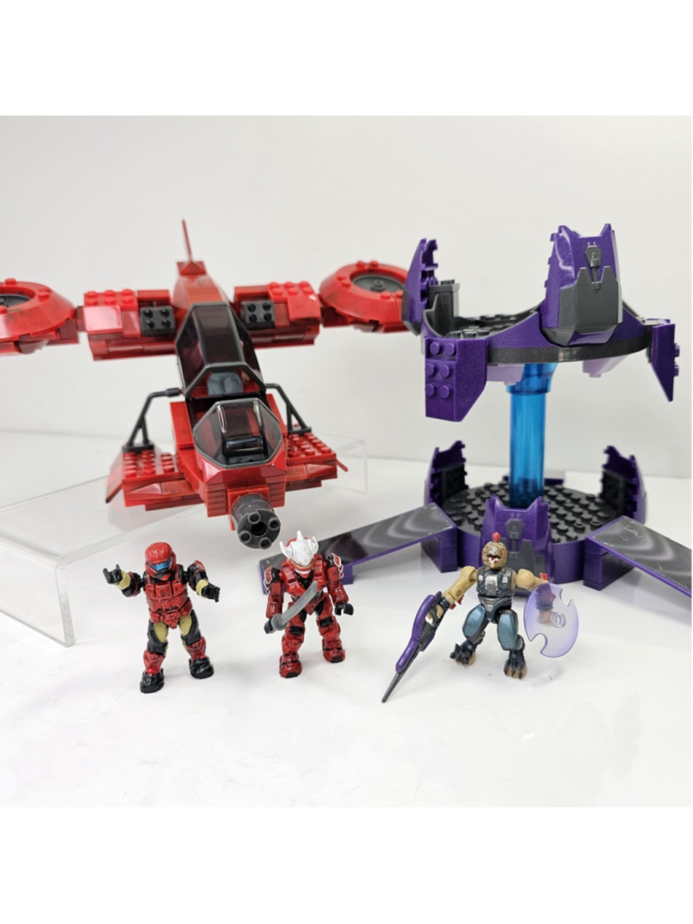 Mega Bloks Halo UNSC Hornet Attack Set 96867 Near Complete WITH 3 Minifigures